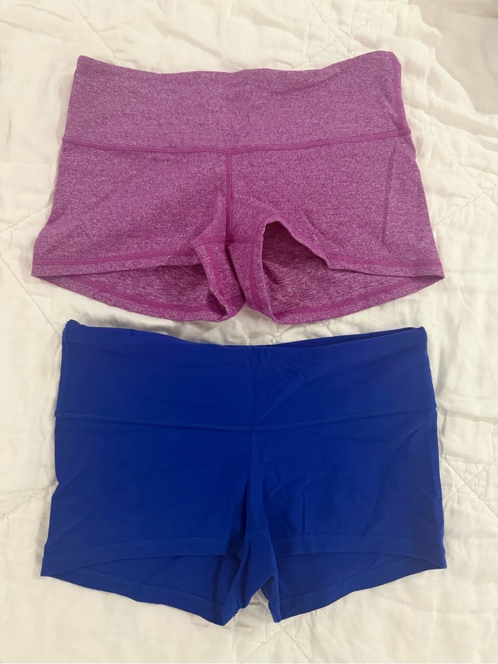 Lululemon Women's Active Stretch Shorts - Pink and Blue